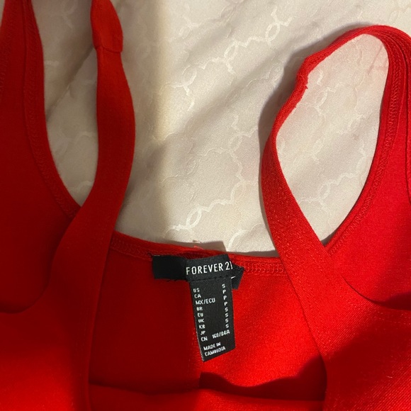 Forever 21 red midi dress - Picture 5 of 7